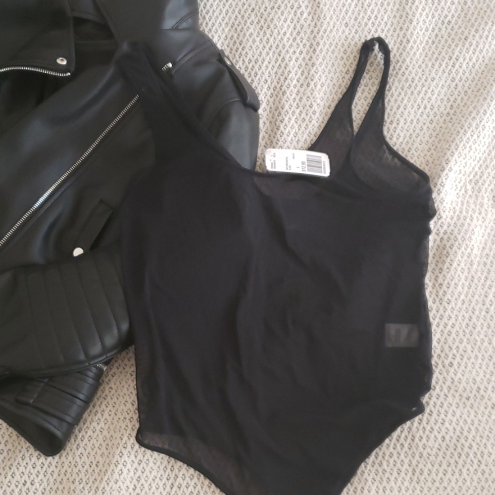 Sheer tank bodysuit